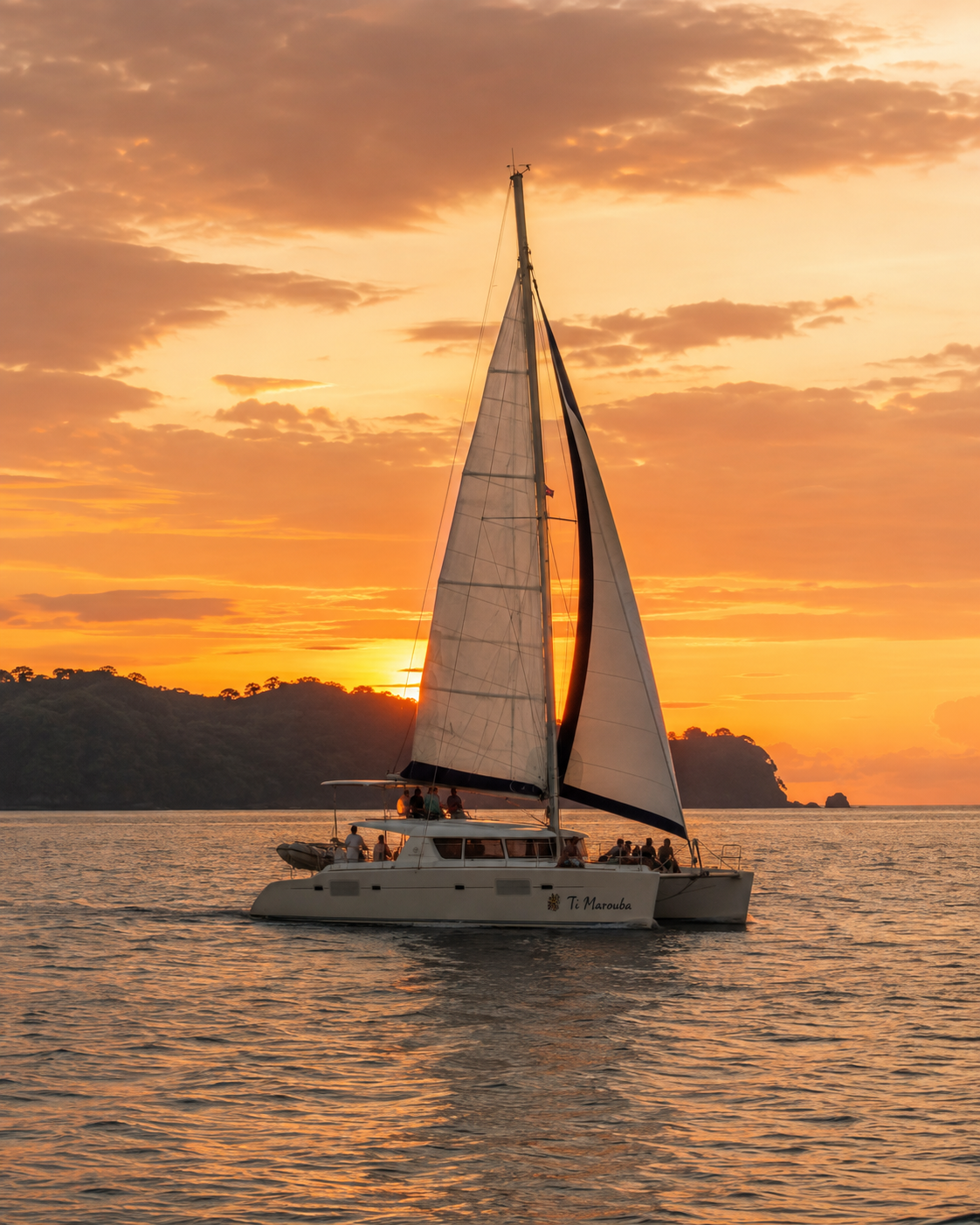 Sunset Sailing near Nicoya Villas in Mal País, Costa Rica