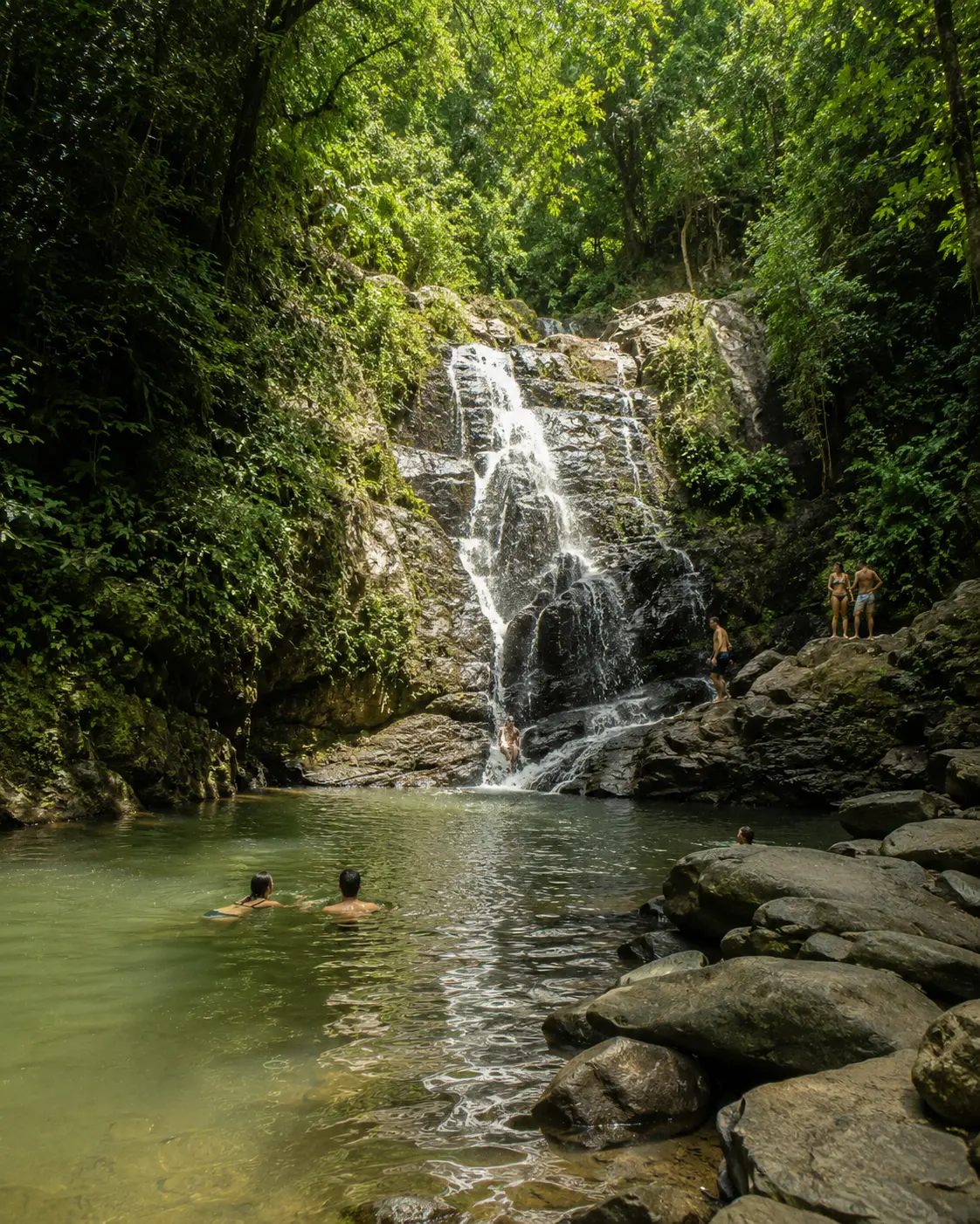 Waterfalls near Nicoya Villas in Mal País, Costa Rica